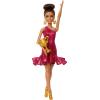 imageBarbie Ballroom Dancer Fashion Doll with Red Ruffle Dress Dancing Shoes ampamp Brown Styled Hair Dancing Trophy Accessory