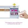 imageBarbie Careers Playset Bakery Set with PinkHaired Petite Fashion Baker Doll Baking Station CakeMaking Molds ampamp Dough ampamp 20 Accessories
