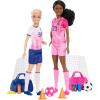 imageBarbie Careers Playset Soccer Player Set with 2 Fashion Dolls ampamp 15 Accessories Including Barbie Brooklyn Blonde Petite Player 2 Nets ampamp More