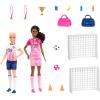 imageBarbie Careers Playset Soccer Player Set with 2 Fashion Dolls ampamp 15 Accessories Including Barbie Brooklyn Blonde Petite Player 2 Nets ampamp More