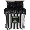 imageFranco Barbie 1959 Super Soft Cozy Reversible Comforter and Sheet Set 5 Piece Full Size Official Licensed Product CollectiblesBlack  White  Beetlejuice