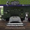 imageFranco Barbie 1959 Super Soft Cozy Reversible Comforter and Sheet Set 5 Piece Full Size Official Licensed Product CollectiblesBlack  White  Beetlejuice
