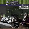 imageFranco Barbie 1959 Super Soft Cozy Reversible Comforter and Sheet Set 5 Piece Full Size Official Licensed Product CollectiblesBlack  White  Beetlejuice