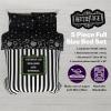 imageFranco Barbie 1959 Super Soft Cozy Reversible Comforter and Sheet Set 5 Piece Full Size Official Licensed Product CollectiblesBlack  White  Beetlejuice