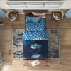 imageFranco Barbie 1959 Super Soft Cozy Reversible Comforter and Sheet Set 5 Piece Full Size Official Licensed Product CollectiblesBlue  Shark Week