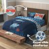 imageFranco Barbie 1959 Super Soft Cozy Reversible Comforter and Sheet Set 5 Piece Full Size Official Licensed Product CollectiblesBlue  Shark Week