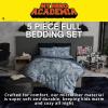 imageFranco Barbie 1959 Super Soft Cozy Reversible Comforter and Sheet Set 5 Piece Full Size Official Licensed Product CollectiblesDenim  My Hero Academia