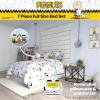 imageFranco Barbie 1959 Super Soft Cozy Reversible Comforter and Sheet Set 5 Piece Full Size Official Licensed Product CollectiblesLight Blue  Peanuts