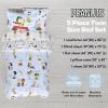 imageFranco Barbie 1959 Super Soft Cozy Reversible Comforter and Sheet Set 5 Piece Full Size Official Licensed Product CollectiblesLight Blue  Peanuts