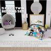imageFranco Barbie 1959 Super Soft Cozy Reversible Comforter and Sheet Set 5 Piece Full Size Official Licensed Product CollectiblesMulticolor  Hello Kitty  Friends