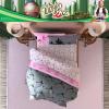 imageFranco Barbie 1959 Super Soft Cozy Reversible Comforter and Sheet Set 5 Piece Full Size Official Licensed Product CollectiblesPink  Green  the Wizard of Oz