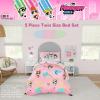 imageFranco Barbie 1959 Super Soft Cozy Reversible Comforter and Sheet Set 5 Piece Full Size Official Licensed Product CollectiblesPink  Powerpuff Girls