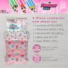 imageFranco Barbie 1959 Super Soft Cozy Reversible Comforter and Sheet Set 5 Piece Full Size Official Licensed Product CollectiblesPink  Powerpuff Girls