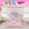 imageFranco Barbie 1959 Super Soft Cozy Reversible Comforter and Sheet Set 5 Piece Full Size Official Licensed Product CollectiblesPink  Powerpuff Girls