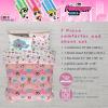 imageFranco Barbie 1959 Super Soft Cozy Reversible Comforter and Sheet Set 5 Piece Full Size Official Licensed Product CollectiblesPink  Powerpuff Girls