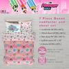 imageFranco Barbie 1959 Super Soft Cozy Reversible Comforter and Sheet Set 5 Piece Full Size Official Licensed Product CollectiblesPink  Powerpuff Girls
