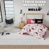 imageFranco Barbie 1959 Super Soft Cozy Reversible Comforter and Sheet Set 5 Piece Full Size Official Licensed Product CollectiblesRed  Hello Kitty