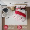 imageFranco Barbie 1959 Super Soft Cozy Reversible Comforter and Sheet Set 5 Piece Full Size Official Licensed Product CollectiblesRed  Hello Kitty