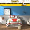 imageFranco Barbie 1959 Super Soft Cozy Reversible Comforter and Sheet Set 5 Piece Full Size Official Licensed Product CollectiblesRed  Peanuts  Snoopy