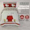 imageFranco Barbie 1959 Super Soft Cozy Reversible Comforter and Sheet Set 5 Piece Full Size Official Licensed Product CollectiblesRed  Peanuts  Snoopy