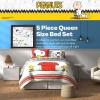imageFranco Barbie 1959 Super Soft Cozy Reversible Comforter and Sheet Set 5 Piece Full Size Official Licensed Product CollectiblesRed  Peanuts  Snoopy