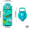 imageZak Designs Sage Barbie Water Bottle For School or Travel 16oz Durable Plastic Water Bottle With Straw Handle and LeakProof PopUp Spout Cover BarbieDinosaur