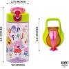 imageZak Designs Sage Barbie Water Bottle For School or Travel 16oz Durable Plastic Water Bottle With Straw Handle and LeakProof PopUp Spout Cover BarbiePeppa Pig