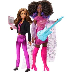 imageBarbie Careers Career of The Year 2 Dolls ampamp Accessories with Music Star ampamp Tour Manager in Removable Fashions