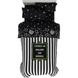 imageFranco Barbie 1959 Super Soft Cozy Reversible Comforter and Sheet Set 5 Piece Full Size Official Licensed Product CollectiblesBlack  White  Beetlejuice