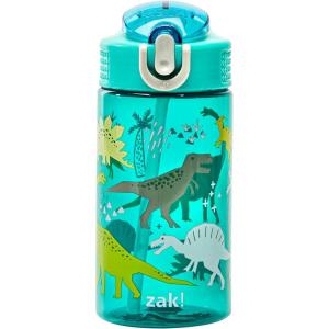 imageZak Designs Sage Barbie Water Bottle For School or Travel 16oz Durable Plastic Water Bottle With Straw Handle and LeakProof PopUp Spout Cover BarbieDinosaur