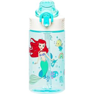 imageZak Designs Sage Barbie Water Bottle For School or Travel 16oz Durable Plastic Water Bottle With Straw Handle and LeakProof PopUp Spout Cover BarbieDisney Princess Ariel  Jasmine