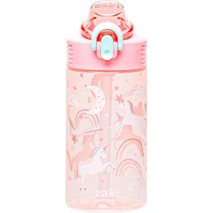 imageZak Designs Sage Barbie Water Bottle For School or Travel 16oz Durable Plastic Water Bottle With Straw Handle and LeakProof PopUp Spout Cover BarbieFanciful Unicorn