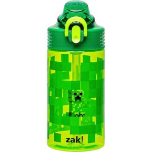 imageZak Designs Sage Barbie Water Bottle For School or Travel 16oz Durable Plastic Water Bottle With Straw Handle and LeakProof PopUp Spout Cover BarbieMinecraft Creeper