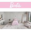 imageFranco Collectibles Barbie Logo Bedding Super Soft Cozy Microfiber 4 Piece Full Sheet Set Officially Licensed ProductBarbie