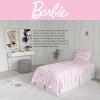 imageFranco Collectibles Barbie Logo Bedding Super Soft Cozy Microfiber 4 Piece Full Sheet Set Officially Licensed ProductBarbie