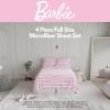 imageFranco Collectibles Barbie Logo Bedding Super Soft Cozy Microfiber 4 Piece Full Sheet Set Officially Licensed ProductBarbie