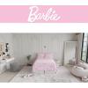 imageFranco Collectibles Barbie Logo Bedding Super Soft Cozy Microfiber 4 Piece Full Sheet Set Officially Licensed ProductBarbie