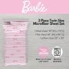 imageFranco Collectibles Barbie Logo Bedding Super Soft Cozy Microfiber 4 Piece Full Sheet Set Officially Licensed ProductBarbie