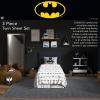 imageFranco Collectibles Barbie Logo Bedding Super Soft Cozy Microfiber 4 Piece Full Sheet Set Officially Licensed ProductBatman