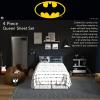 imageFranco Collectibles Barbie Logo Bedding Super Soft Cozy Microfiber 4 Piece Full Sheet Set Officially Licensed ProductBatman