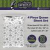imageFranco Collectibles Barbie Logo Bedding Super Soft Cozy Microfiber 4 Piece Full Sheet Set Officially Licensed ProductBeetlejuice
