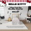 imageFranco Collectibles Barbie Logo Bedding Super Soft Cozy Microfiber 4 Piece Full Sheet Set Officially Licensed ProductHello Kitty Polka  Bow of the Day