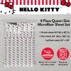 imageFranco Collectibles Barbie Logo Bedding Super Soft Cozy Microfiber 4 Piece Full Sheet Set Officially Licensed ProductHello Kitty Polka  Bow of the Day