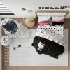 imageFranco Collectibles Barbie Logo Bedding Super Soft Cozy Microfiber 4 Piece Full Sheet Set Officially Licensed ProductHello Kitty Polka Dots