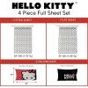imageFranco Collectibles Barbie Logo Bedding Super Soft Cozy Microfiber 4 Piece Full Sheet Set Officially Licensed ProductHello Kitty Polka Dots