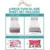 imageFranco Collectibles Barbie Logo Bedding Super Soft Cozy Microfiber 4 Piece Full Sheet Set Officially Licensed ProductSquishmallows