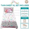 imageFranco Collectibles Barbie Logo Bedding Super Soft Cozy Microfiber 4 Piece Full Sheet Set Officially Licensed ProductSquishmallows