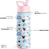 imageSimple Modern Kids Summit Water Bottle with Straw Lid  Mattel Barbie 18oz Stainless Steel Cup Insulated Tumbler for Girls School  Barbie CheckmateDisneyMinnie Mouse Rainbow