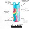 imageSimple Modern Kids Summit Water Bottle with Straw Lid  Mattel Barbie 18oz Stainless Steel Cup Insulated Tumbler for Girls School  Barbie CheckmateTieDye
