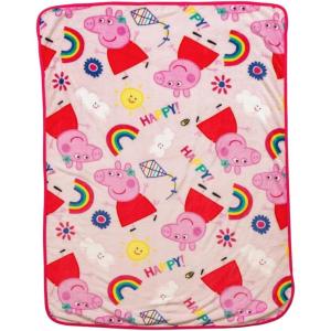 imageFranco Barbie Kids Bedding Super Soft Cozy Silk Touch Throw 40 in x 50 in Officially Licensed ProductPeppa Pig